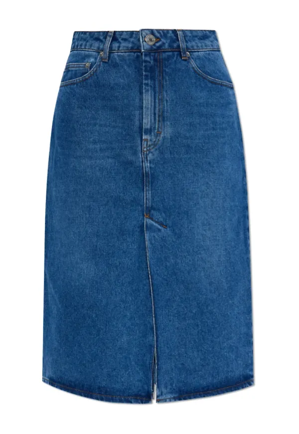 Ami Paris, Kjol, Dam, W25, Bomull, Jeanskjol