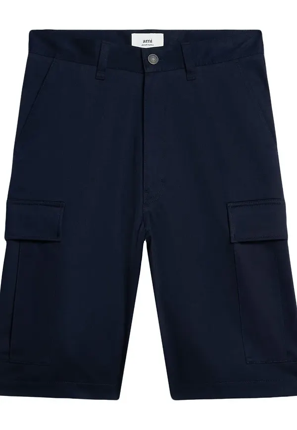 AMI Paris raka cargoshorts - Blå