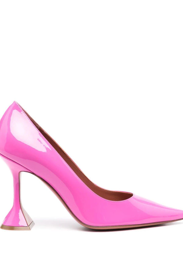 Amina Muaddi Ami pumps i lackat läder - Rosa