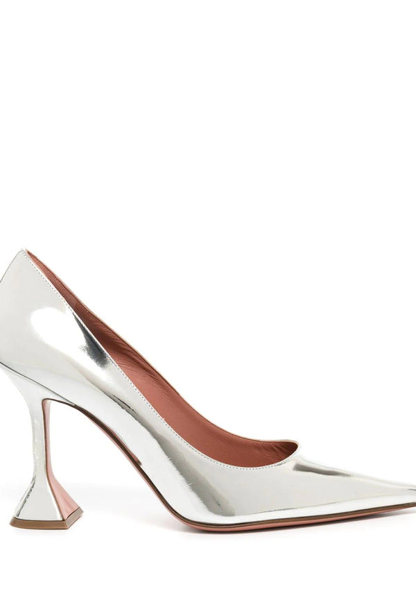 Amina Muaddi Amina 96 mm pumps - Silverfärgad