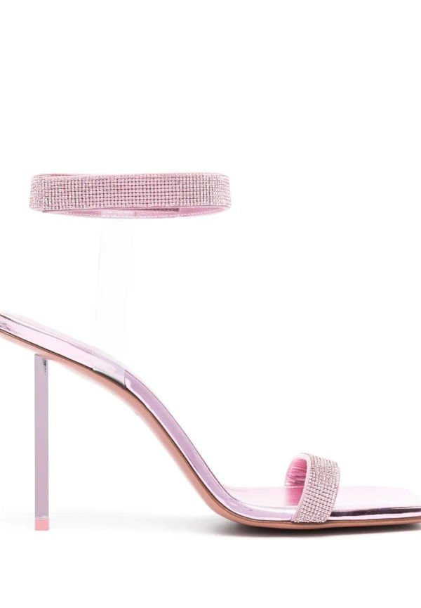 Amina Muaddi Azia sandaler med strass 110 mm - Rosa