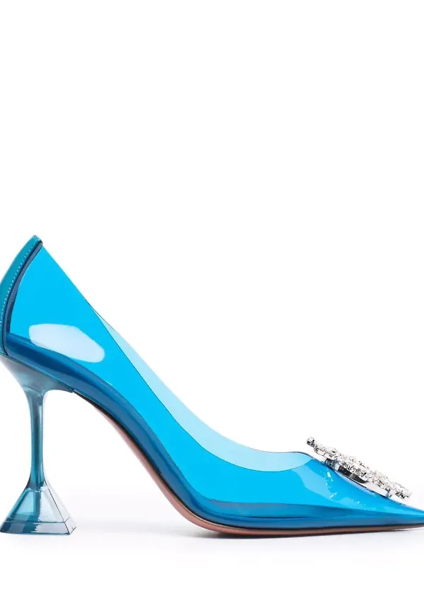 Amina Muaddi Begum Glass pumps - Blå