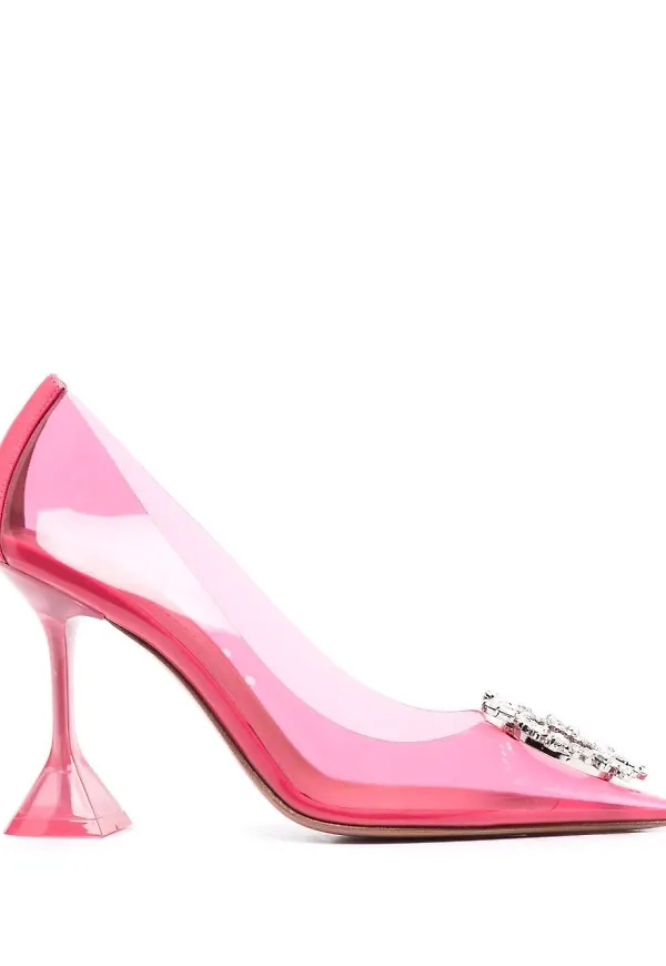 Amina Muaddi Begum Glass pumps - Rosa