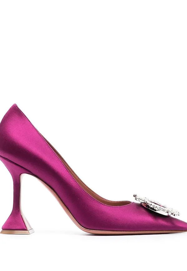 Amina Muaddi Begum pumps med strass 105 mm - Rosa