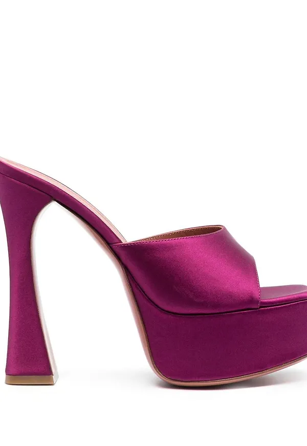 Amina Muaddi Dalida 140mm platform sandals - Rosa