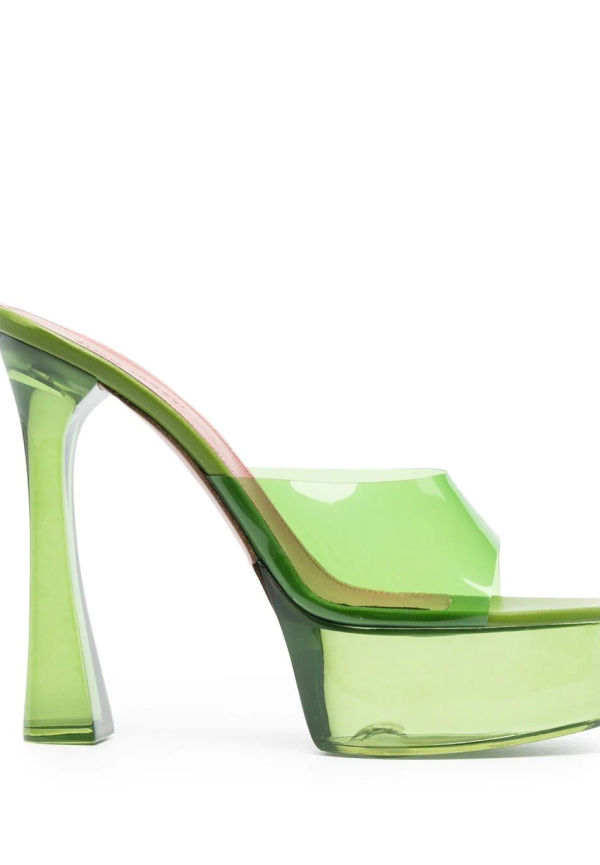 Amina Muaddi Dalida 145mm sandals - Grön