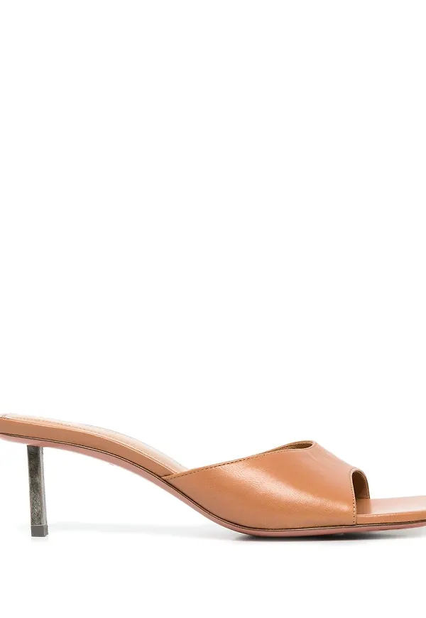 Amina Muaddi Laura klackskor 60 mm - Brun