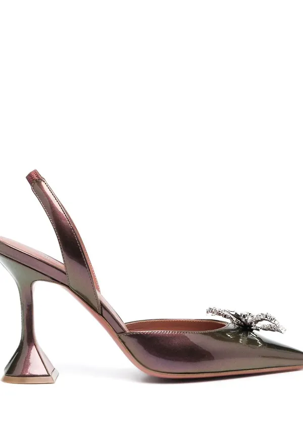 Amina Muaddi Rosie Glass slingback-pumps - Rosa