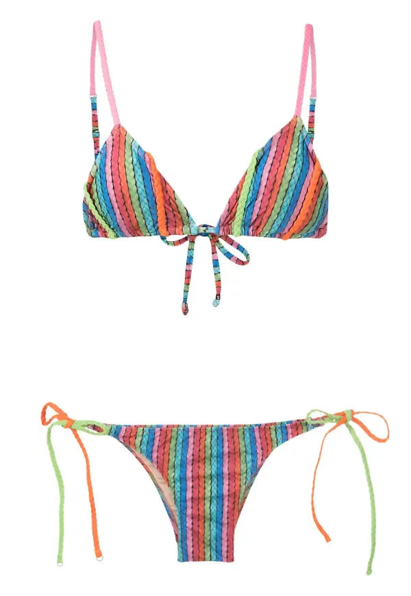 Amir Slama flätad bikini - Flerfärgad