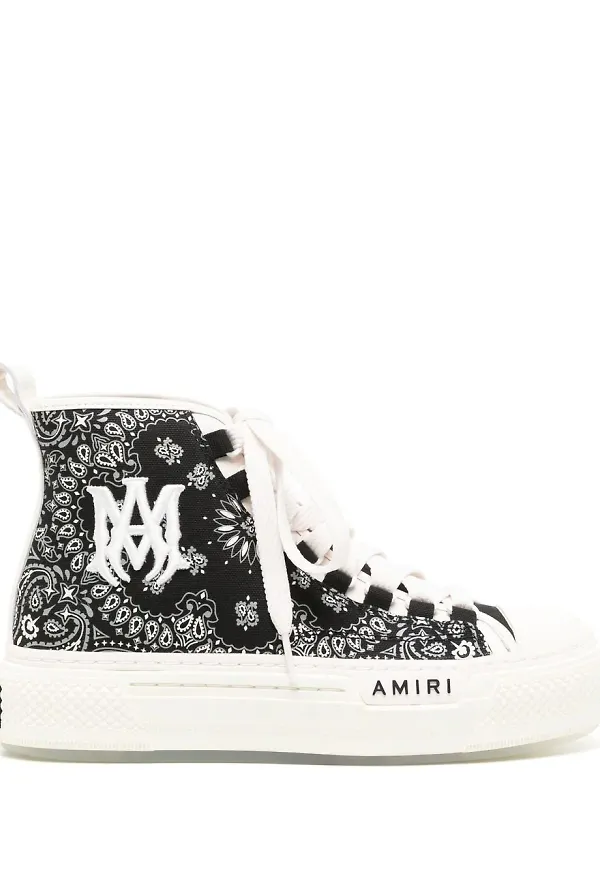 AMIRI Bandana Court höga sneakers - Svart