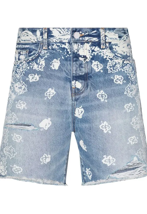AMIRI bandanamönstrade jeansshorts - Blå