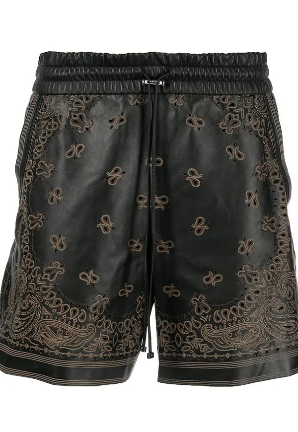AMIRI bandanamönstrade skinnshorts - Svart