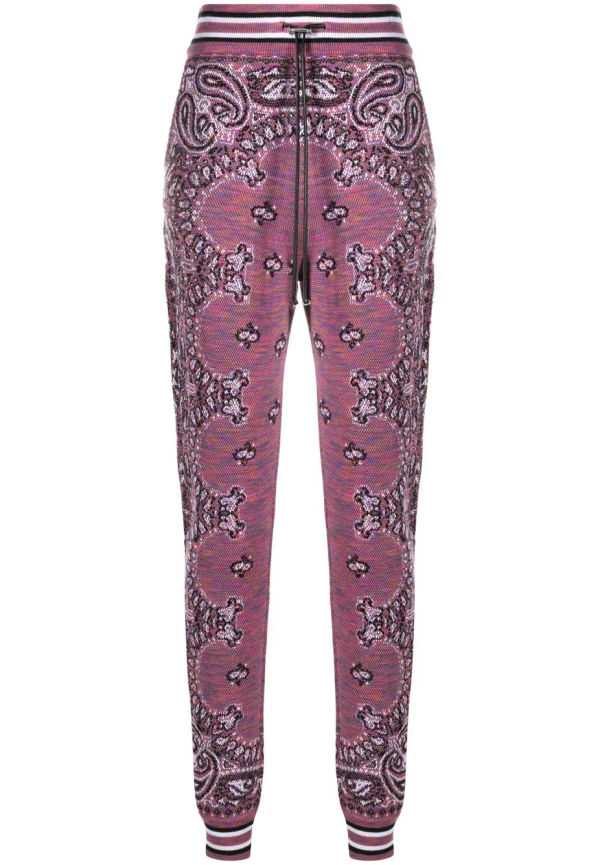 AMIRI bandanamönstrade stickade trackpants - Lila