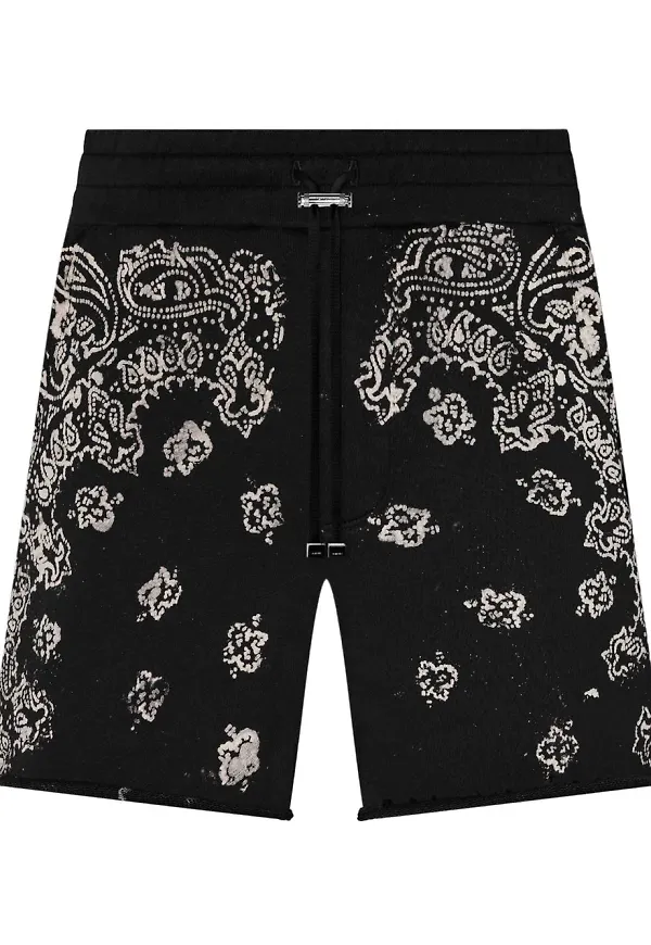AMIRI bandanamönstrade strandshorts - Svart