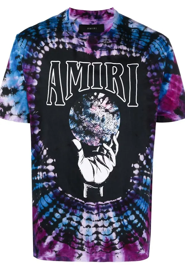 AMIRI batikmönstrad t-shirt - Lila
