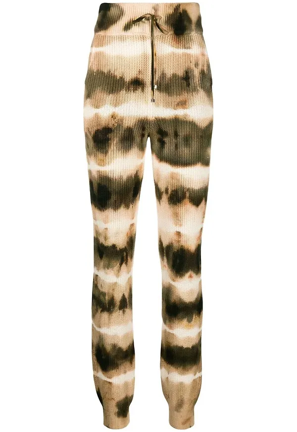 AMIRI batikmönstrade ribbstickade trackpants - Orange