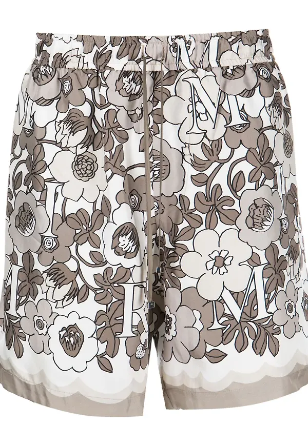 AMIRI blommiga sidenshorts - Flerfärgad