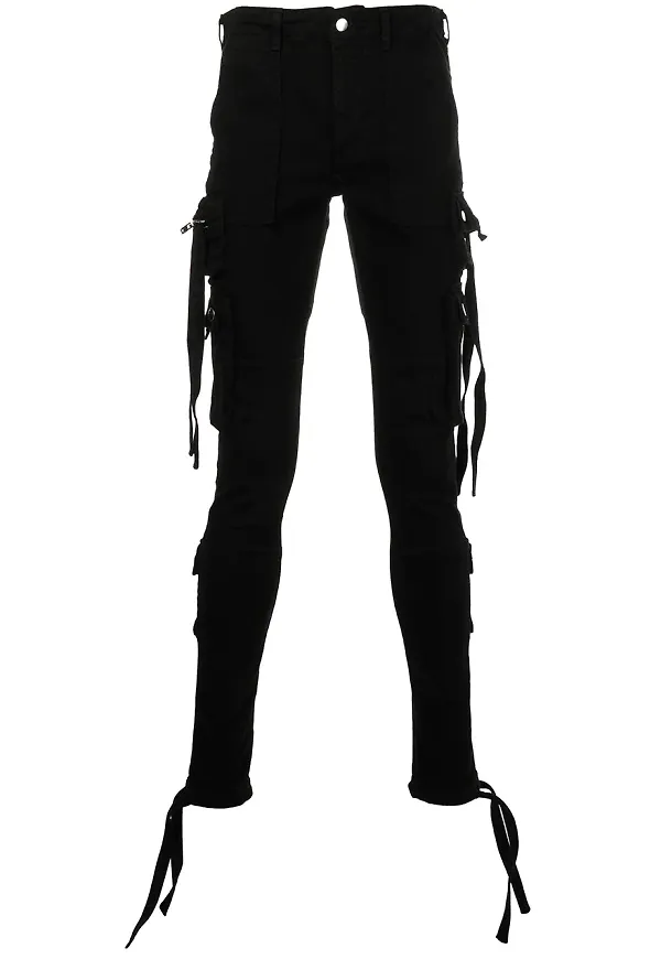AMIRI cargobyxor med draperad rem - Svart