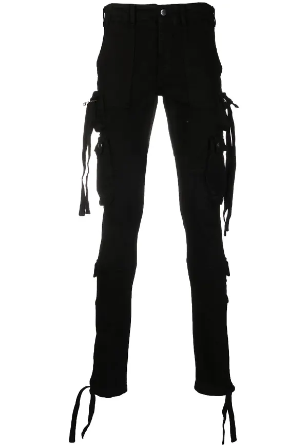 AMIRI cargojeans med knytdetalj - Svart