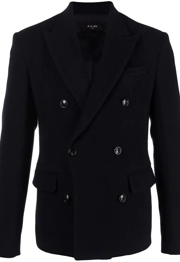 AMIRI dubbelknäppt blazer - Blå