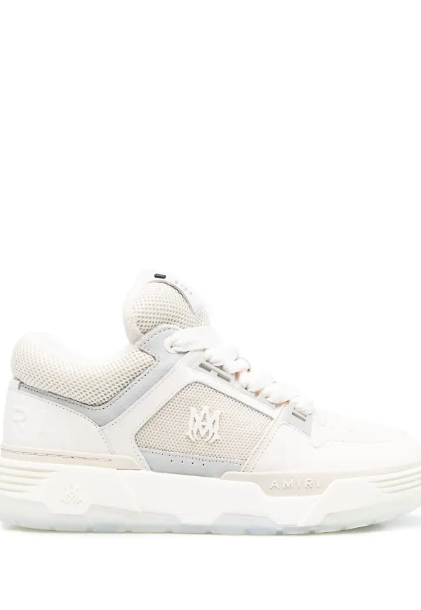 AMIRI embossed-logo leather trainers - Neutral