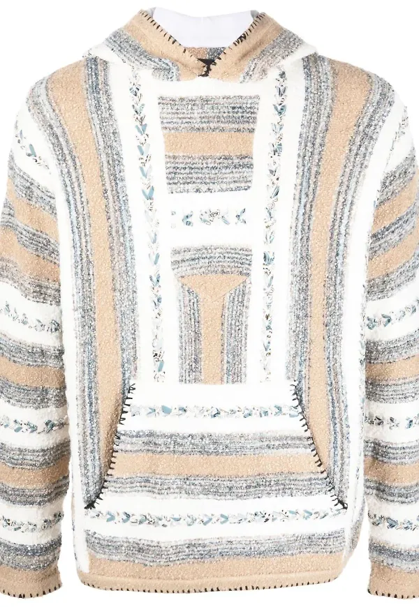 AMIRI flätad randig hoodie - Neutral