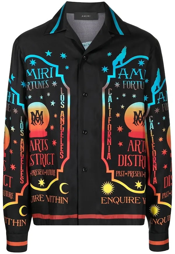 AMIRI graphic long-sleeved shirt - Svart