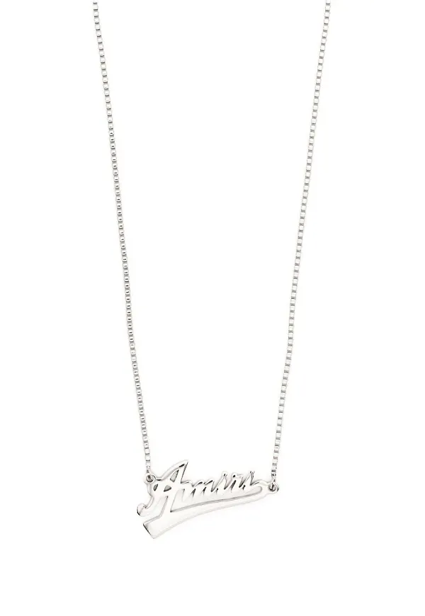 AMIRI halsband med logotypberlock - Silverfärgad
