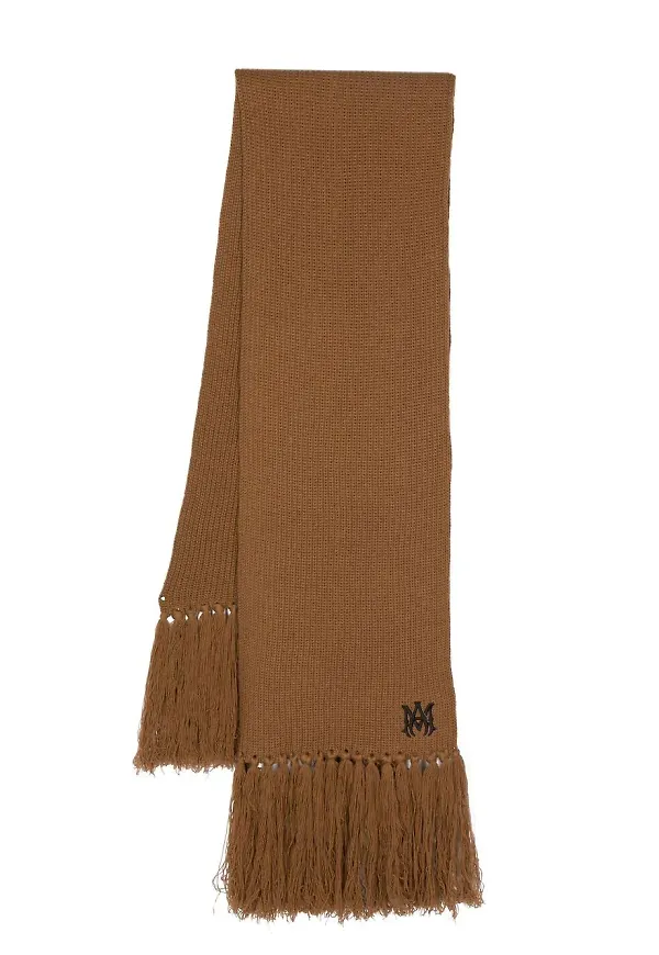 AMIRI halsduk med broderad logotyp - Brun