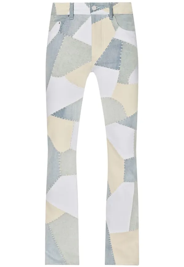 AMIRI halvhöga utsvängda jeans - Blå