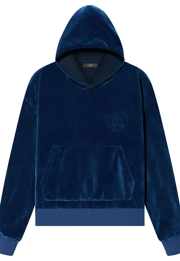 AMIRI hoodie med ficka - Blå