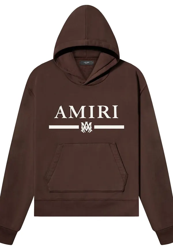 AMIRI hoodie med logotyp - Brun
