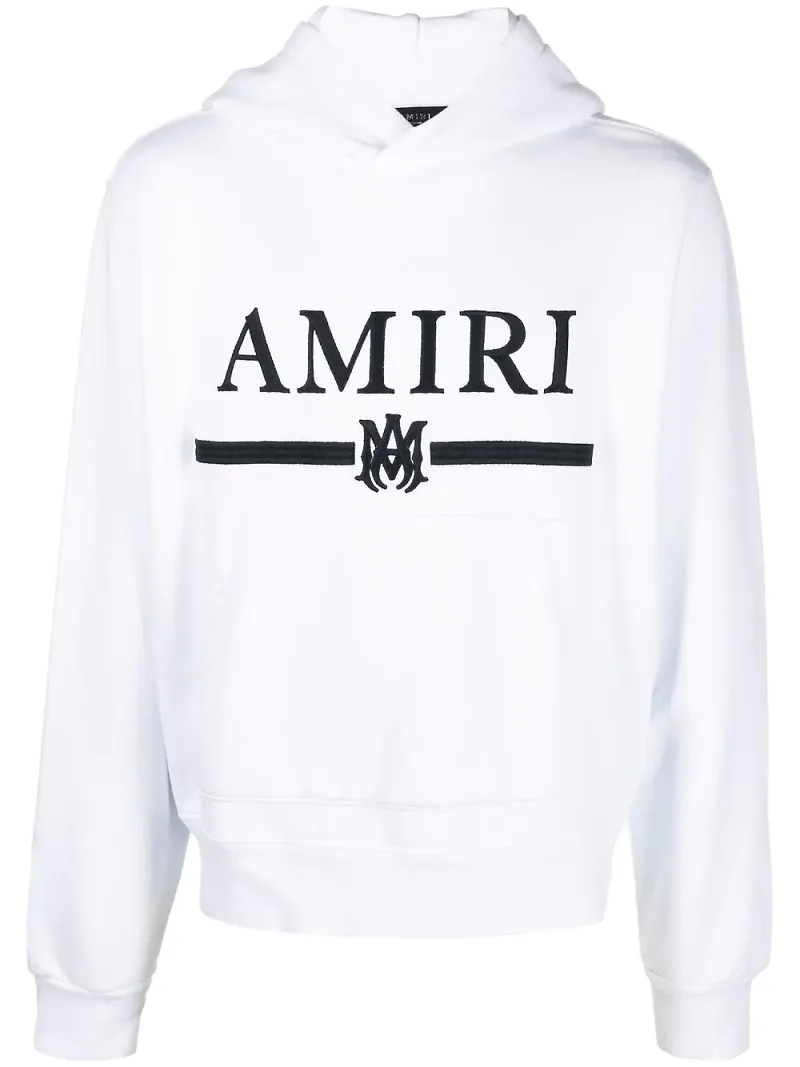 AMIRI hoodie med logotyp - Vit