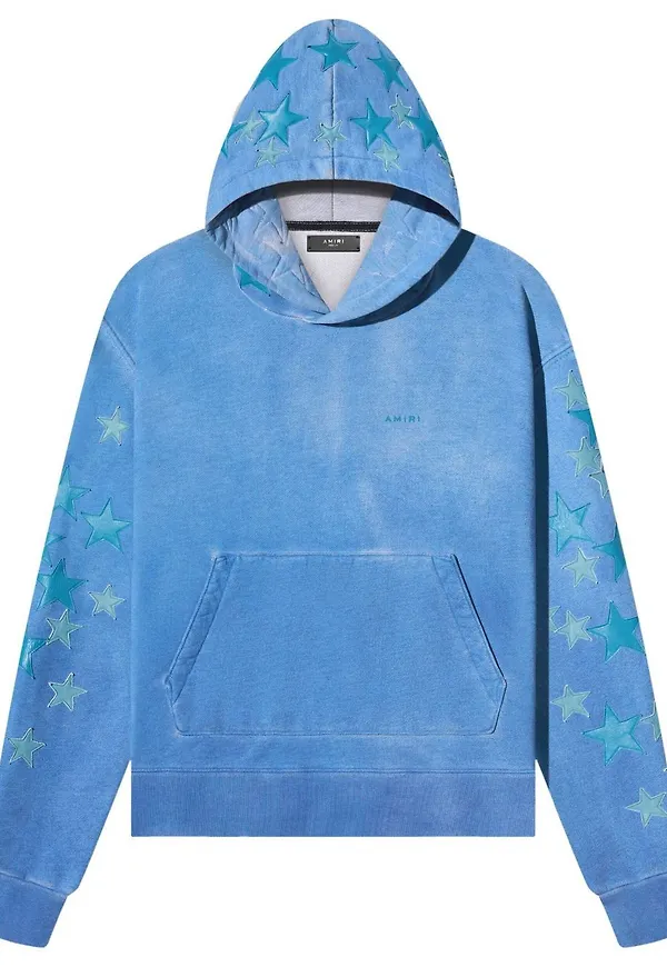 AMIRI hoodie med spraymålad effekt - Blå