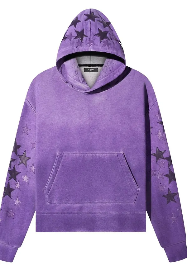 AMIRI hoodie med stjärnmärke - Lila