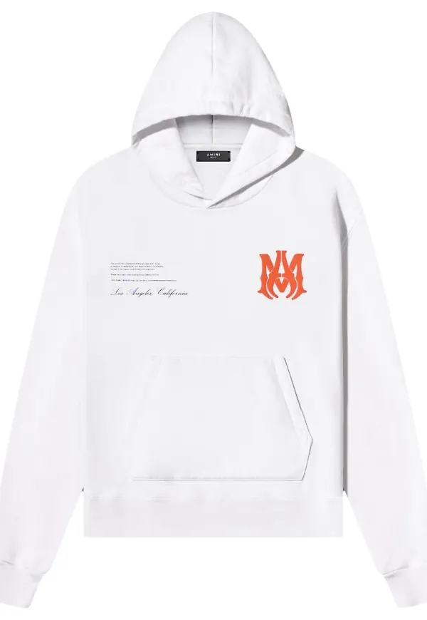 AMIRI hoodie med tryck - Vit