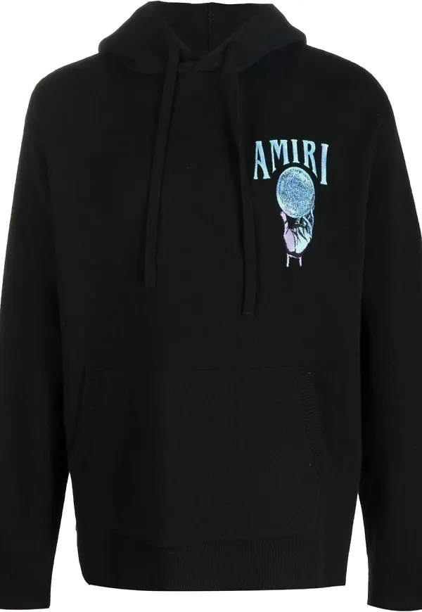 AMIRI huvtröja med brodyr - Svart
