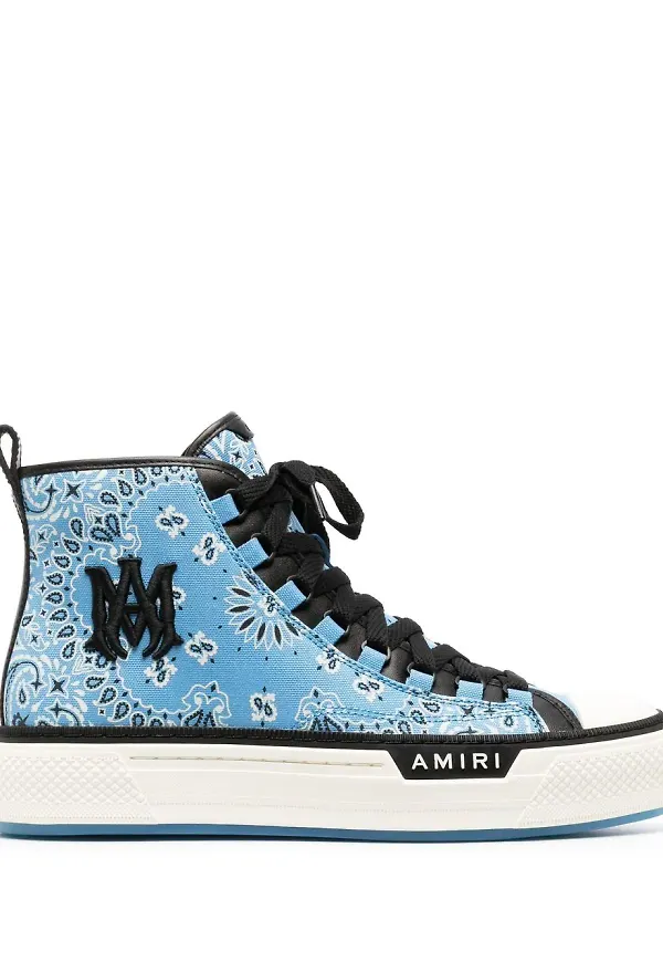 AMIRI höga sneakers med bandanatryck - Blå