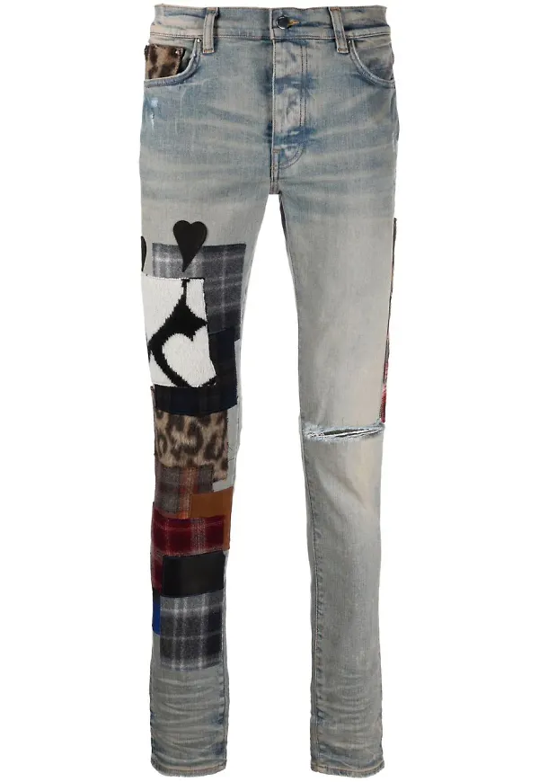 AMIRI jeans med lappdesign - Blå