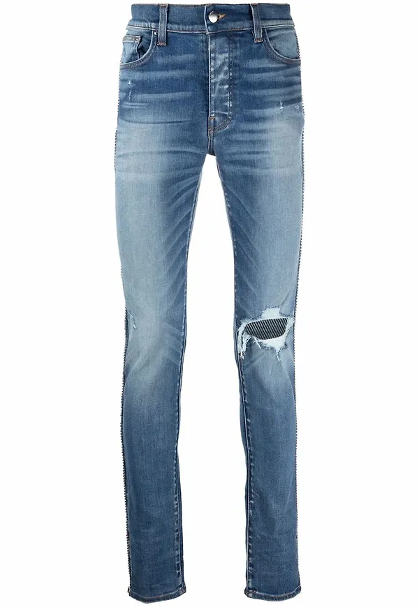 AMIRI jeans med sliten detalj - Blå
