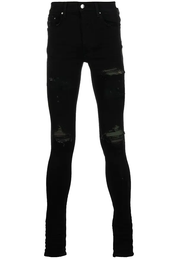AMIRI jeans med sliten detalj - Svart