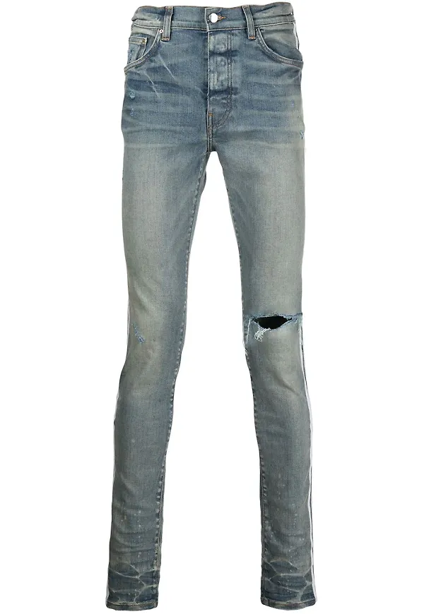 AMIRI jeans med sliten effekt - Blå