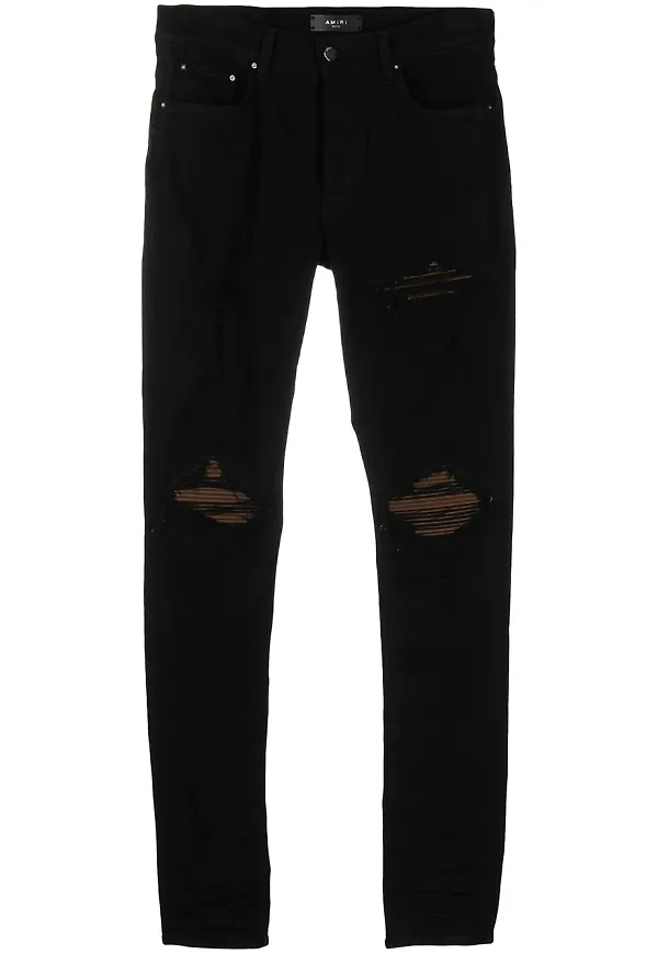 AMIRI jeans med slitning - Svart