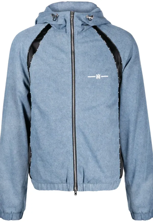 AMIRI jeansjacka med logotyp - Blå