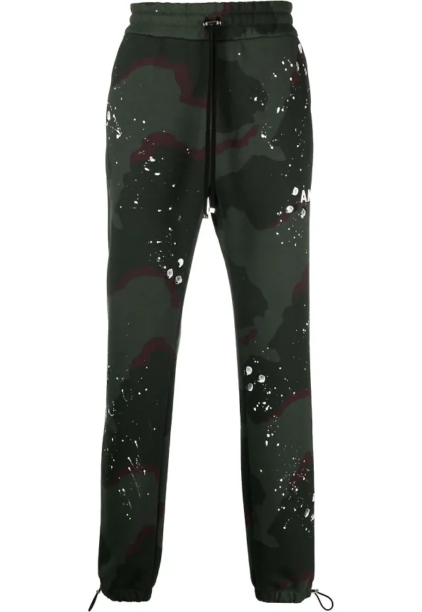 AMIRI kamouflagemönstrade sweatpants - Grön