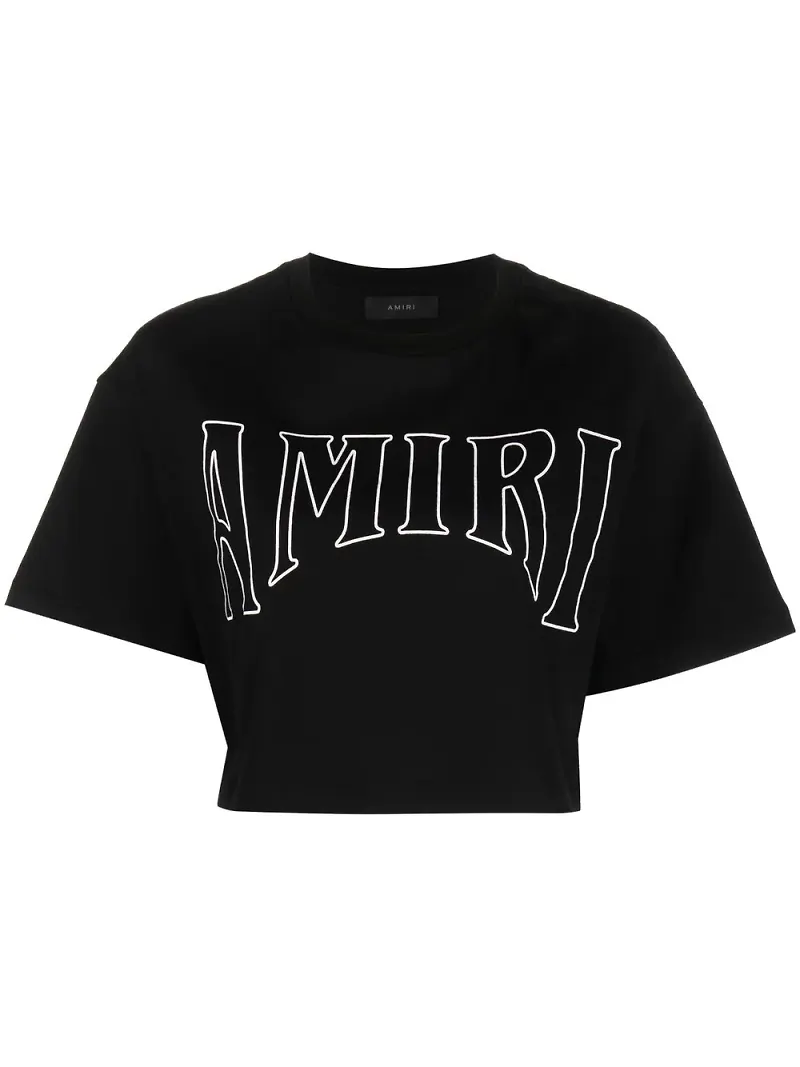 AMIRI kort t-shirt med grafiskt tryck - Svart