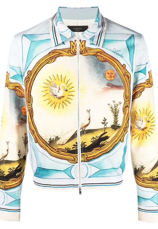 AMIRI Landscape Frame collegejacka - Blå