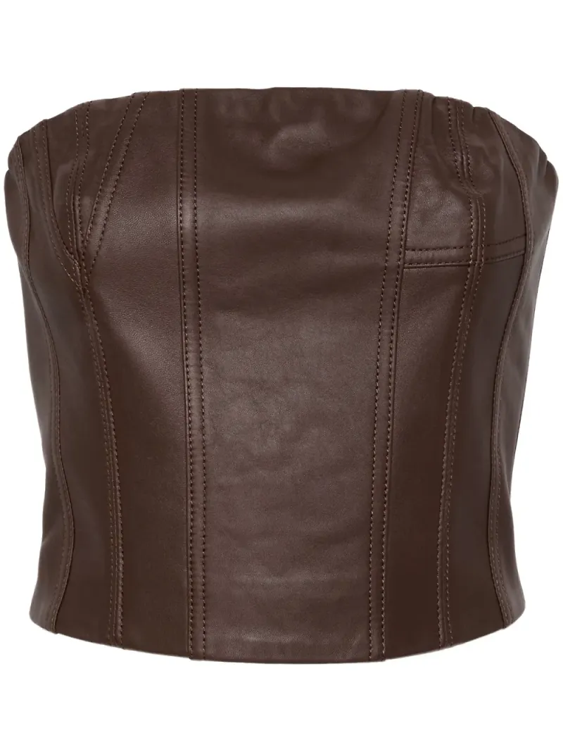 AMIRI linne i bustier-modell - Brun