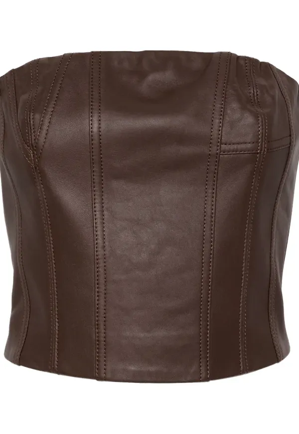 AMIRI linne i bustier-modell - Brun