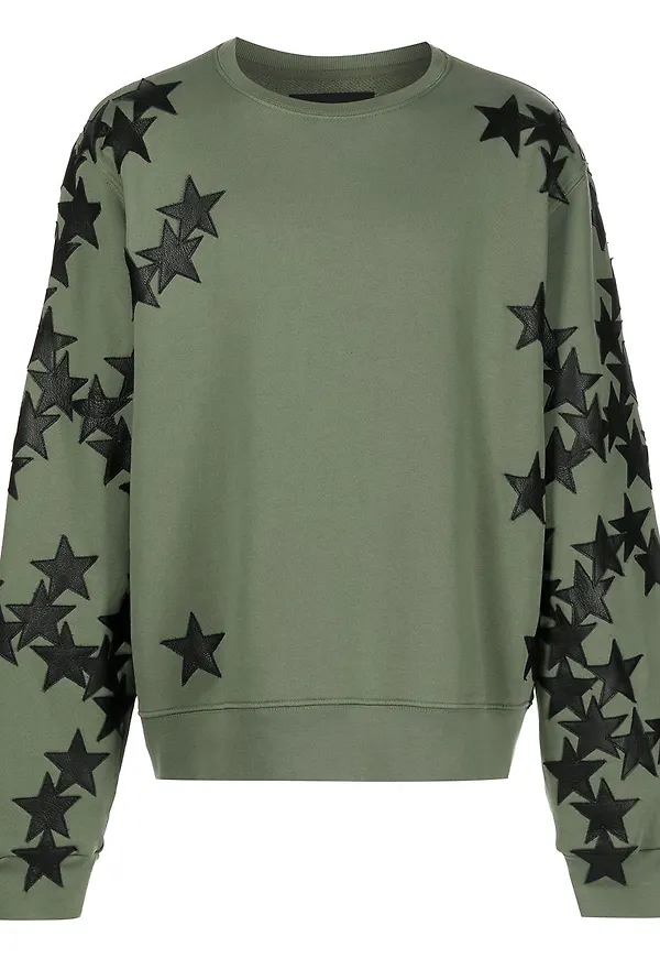 AMIRI långärmad sweatshirt med stjärnmärke - Grön